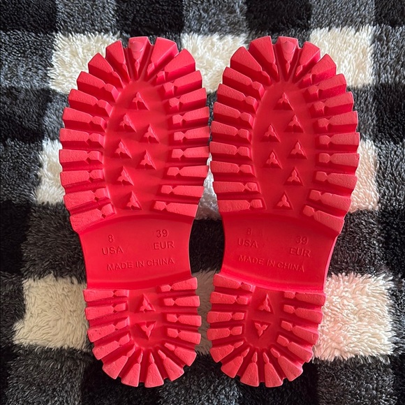 Bold Red Platform Clogs - Picture 2 of 2